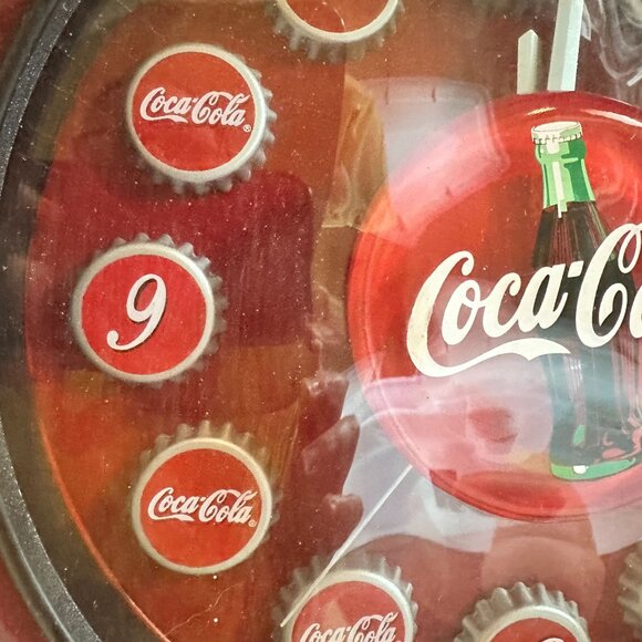 Coca-Cola Round Bottle Cap Wall Clock - Picture 3 of 3